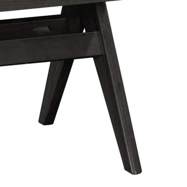 Καρέκλα Winslow pakoworld ξύλο rubberwood μαύρο-pvc rattan φυσικό-ύφασμα γκρι – 247-000003