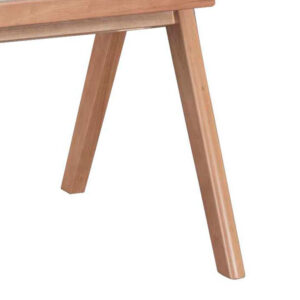 Πολυθρόνα Winslow pakoworld ξύλο rubberwood ανοικτό καρυδί-pvc rattan φυσικό-ύφασμα γκρι – 247-000004