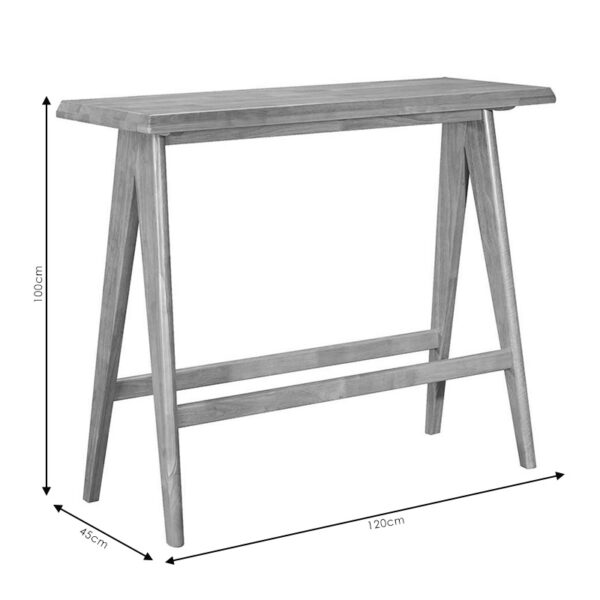 Τραπέζι Bar Winslow pakoworld ξύλο rubberwood ανοικτό καρυδί 120x45x100εκ – 247-000006