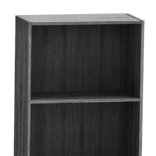 Βιβλιοθήκη Presley pakoworld σε ανθρακί-wenge απόχρωση 60x30x167εκ – 248-000009