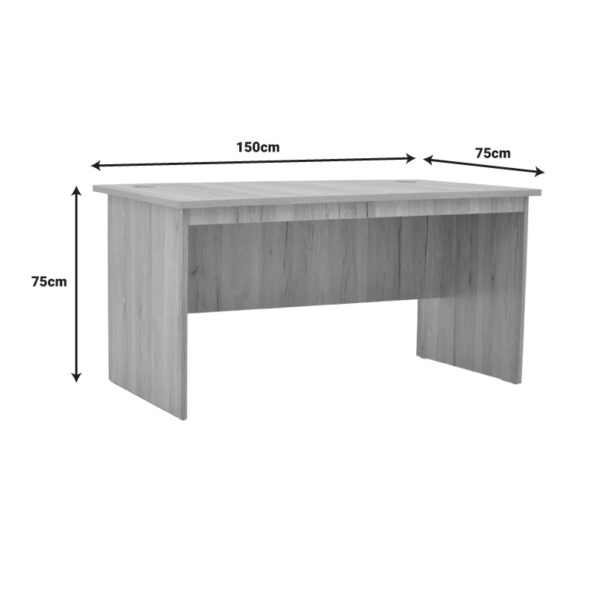 Γραφείο εργασίας Anze pakoworld φυσικό μελαμίνης 150x75x75εκ – 248-000012