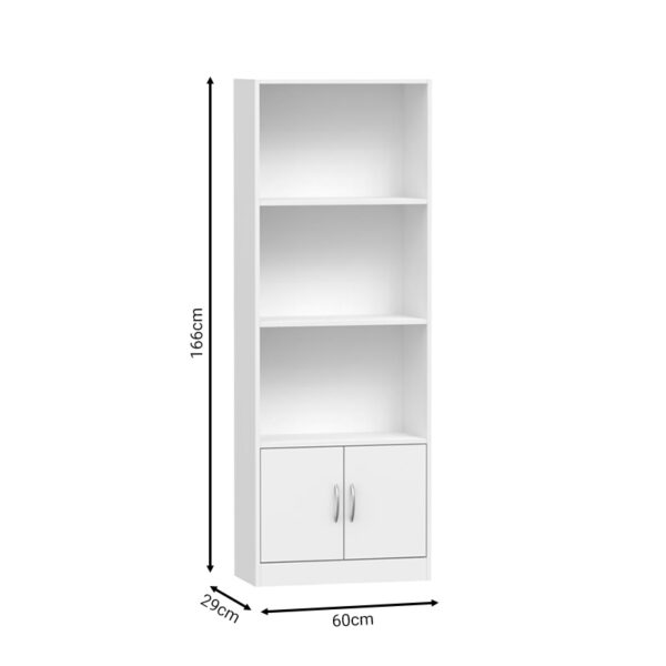 Βιβλιοθήκη Negan pakoworld λευκό μελαμίνης 60x29x166εκ – 248-000016