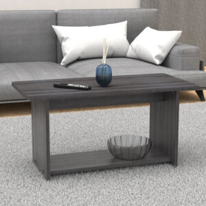 Τραπέζι Kumba pakoworld σε ανθρακί-wenge απόχρωση 80x40x42εκ – 248-000026