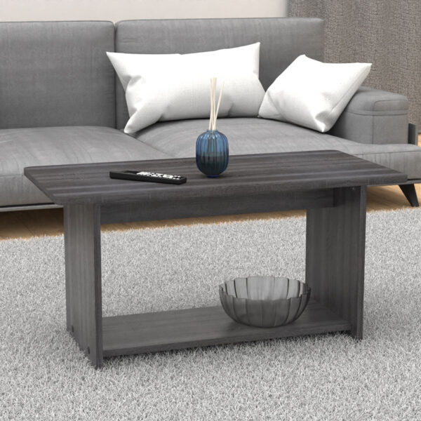 Τραπέζι Kumba pakoworld σε ανθρακί-wenge απόχρωση 80x40x42εκ – 248-000026