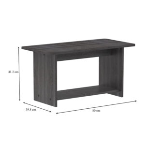 Τραπέζι Kumba pakoworld σε ανθρακί-wenge απόχρωση 80x40x42εκ – 248-000026