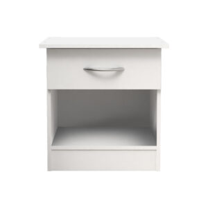 Κομοδίνο Kona pakoworld σε λευκή απόχρωση 40x34x42εκ – 248-000028