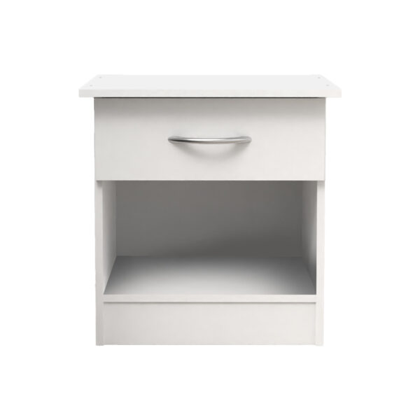 Κομοδίνο Kona pakoworld σε λευκή απόχρωση 40x34x42εκ – 248-000028