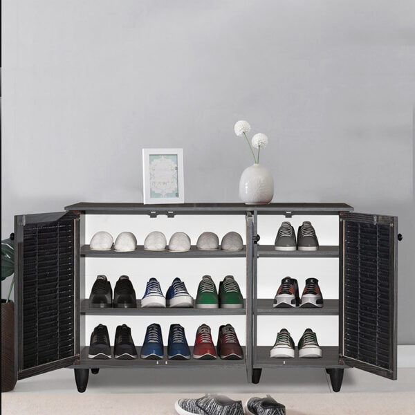 Παπουτσοθήκη-ντουλάπι Ronan pakoworld χρώμα wenge 105x35x66εκ – 249-000006