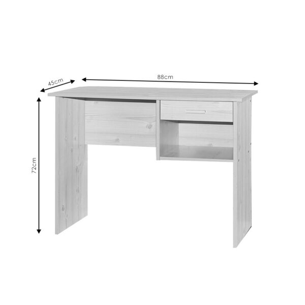 Γραφείο εργασίας με συρτάρι Michael pakoworld φυσικό 88x45x72εκ – 249-000013