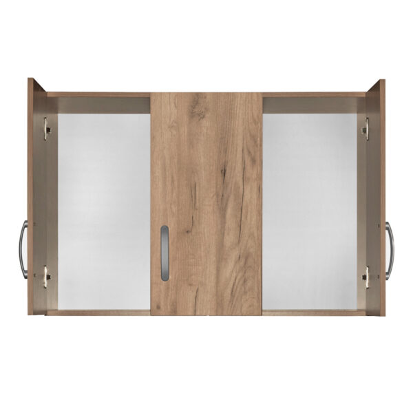 Πατάρι ντουλάπας Zelia pakoworld τρίφυλλο oak 90x42x60εκ – 249-000041
