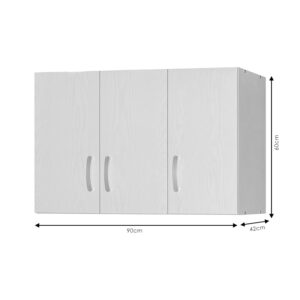 Πατάρι ντουλάπας Zelia pakoworld τρίφυλλο wenge eo 90x42x60εκ – 249-000042