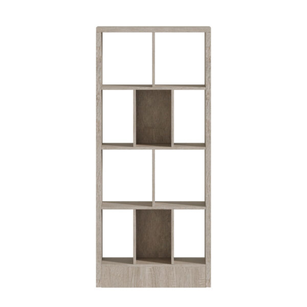 Βιβλιοθήκη Dividre pakoworld sonoma oak μελαμίνης 80x30x181εκ – 249-000049