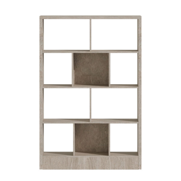 Βιβλιοθήκη Dividre pakoworld sonoma oak μελαμίνης 120x30x181εκ – 249-000050