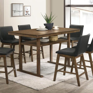 Τραπέζι μπαρ Tenor pakoworld φυσικό ξύλο rubberwood-ΜDF καρυδί 150x90x91.5εκ – 250-000001