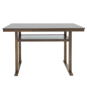 Τραπέζι μπαρ Tenor pakoworld φυσικό ξύλο rubberwood-ΜDF καρυδί 150x90x91.5εκ – 250-000001