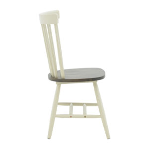 Καρέκλα Larus pakoworld φυσικό ξύλo rubberwood ανθρακί-λευκό 50x49x90εκ. – 250-000006