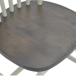 Καρέκλα Larus pakoworld φυσικό ξύλo rubberwood ανθρακί-λευκό 50x49x90εκ. – 250-000006