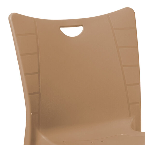 Καρέκλα Crafted pakoworld PP cappucino-αλουμίνιο γκρι – 253-000037