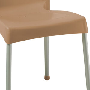 Καρέκλα Crafted pakoworld PP cappucino-αλουμίνιο γκρι – 253-000037