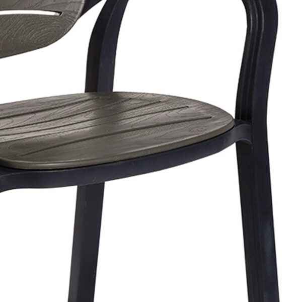 Πολυθρόνα Gentle pakoworld PP ανθρακί – 253-000046