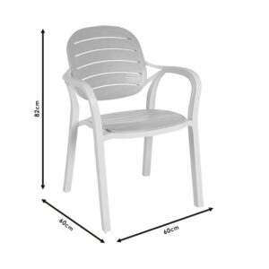 Πολυθρόνα Gentle pakoworld PP ανθρακί – 253-000046