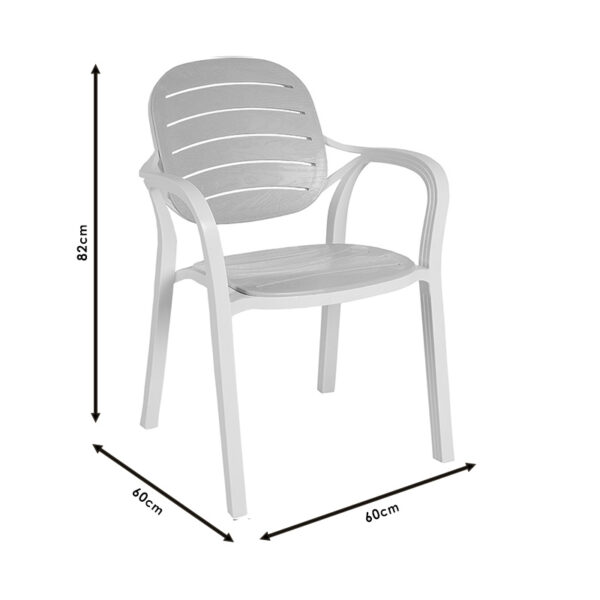 Πολυθρόνα Gentle pakoworld PP ανθρακί – 253-000046