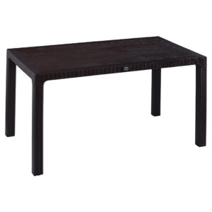 Τραπεζαρία Explore-Confident pakoworld σετ 5τεμ PP καφέ 150x90x73,5εκ – 253-000049