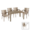 Garden dining set Explore-Festive pakoworld set 7pieces PP cappuccino150x90x73.5cm 253-000066