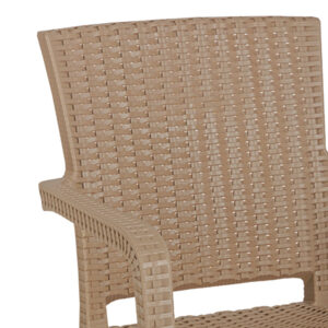 Τραπεζαρία Icon-Halcyon pakoworld σετ 5τεμ PP σε cappuccino απόχρωση – 253-000092