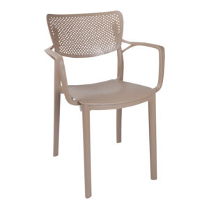 Τραπεζαρία Icon-Frontline pakoworld σετ 3τεμ PP σε cappuccino απόχρωση – 253-000097