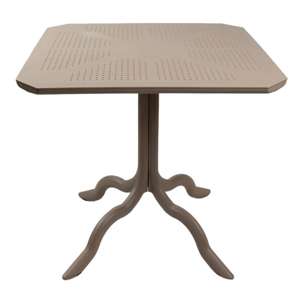 Τραπέζι Icon  pakoworld PP σε απόχρωση cappucino 80x80x74.5εκ – 253-000117
