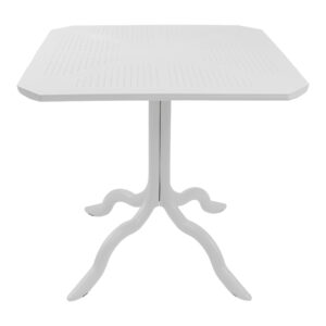 Τραπέζι Icon  pakoworld PP σε λευκή απόχρωση 80x80x74.5εκ – 253-000118