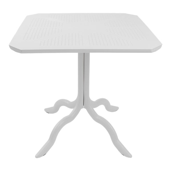 Τραπέζι Icon  pakoworld PP σε λευκή απόχρωση 80x80x74.5εκ – 253-000118