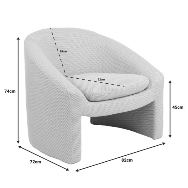 Πολυθρόνα Mordak pakoworld μπεζ ύφασμα 82x72x74εκ – 255-000068