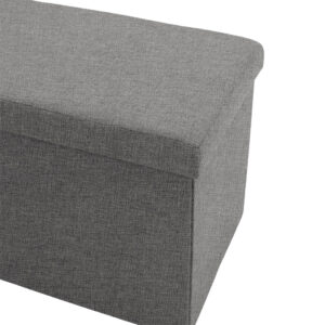 Σκαμπό-μπαούλο Greatness pakoworld ύφασμα γκρι 76x38x38εκ – 257-000001