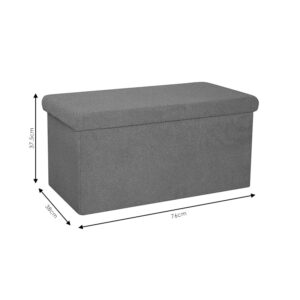 Σκαμπό-μπαούλο Forward pakoworld ύφασμα μπουκλέ ivory 76.5x38x37.5εκ – 257-000004