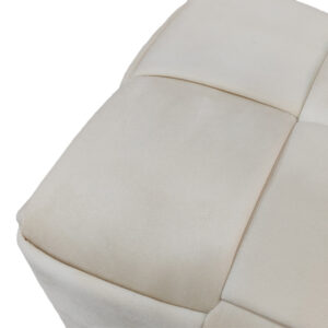 Σκαμπό Jisko pakoworld μπεζ βελούδο 38x38x40εκ – 257-000028