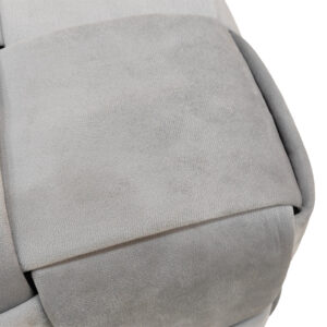 Σκαμπό Jisko pakoworld γκρι βελούδο 38x38x40εκ – 257-000029