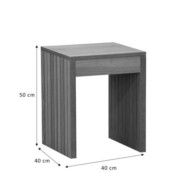 Βοηθητικό τραπέζι Focused pakoworld MDF φυσικό 40x40x50εκ – 260-000002