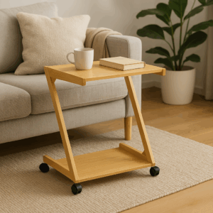 Βοηθητικό τραπέζι Fit pakoworld MDF φυσικό 50x39x59εκ – 260-000004