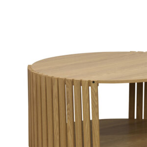 Τραπέζι σαλονιού Heavenly pakoworld MDF φυσικό Φ83×38εκ – 260-000012