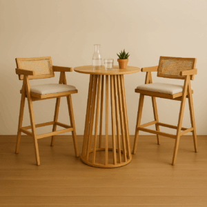 Τραπέζι μπαρ Domonic pakoworld mdf φυσικό Φ60×105εκ – 260-000022