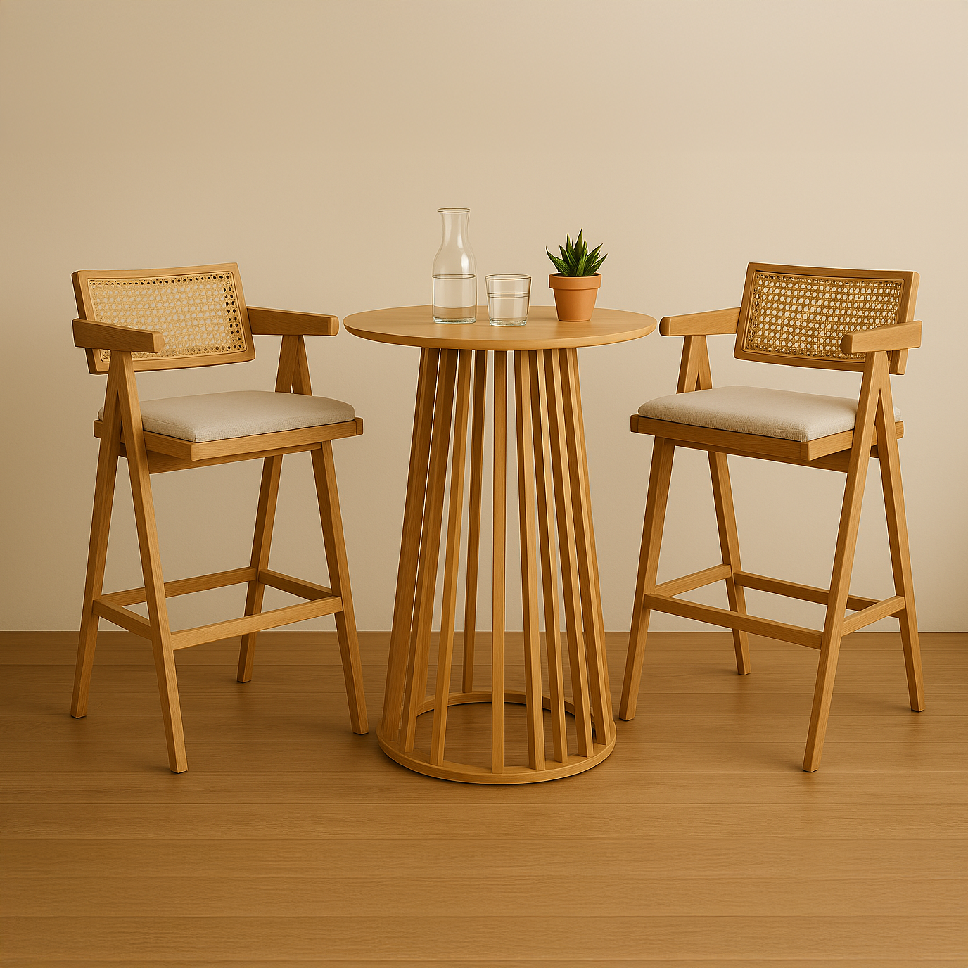 Τραπέζι μπαρ Domonic pakoworld mdf φυσικό Φ60×105εκ – 260-000022