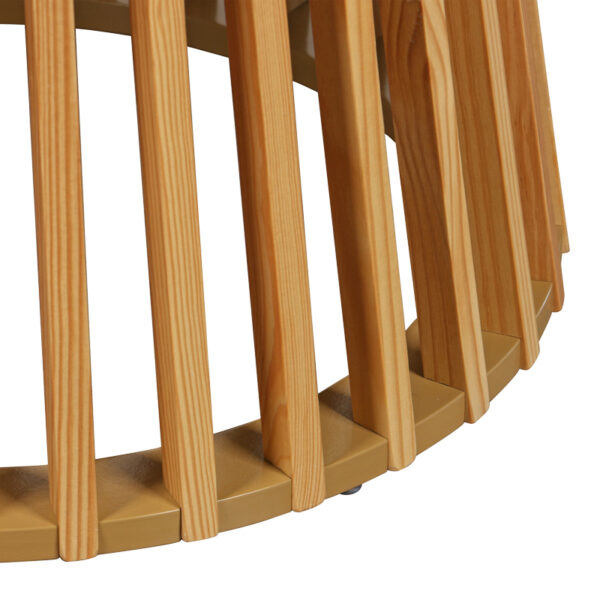 Τραπέζι σαλονιού Domonic pakoworld mdf/pw σε φυσική απόχρωση Φ80×45εκ – 260-000023