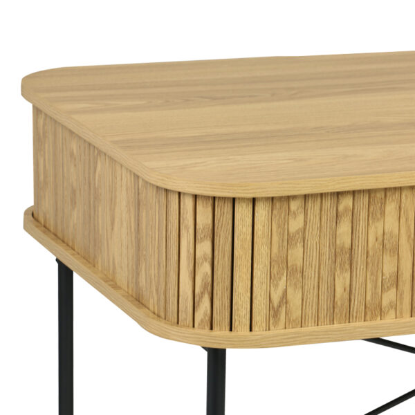 Γραφείο εργασίας Scandi pakoworld MDF/Metal σε φυσική απόχρωση με μεταλλικά μαύρα πόδια 120x60x76,5εκ – 260-000024