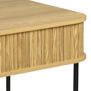 Γραφείο εργασίας Scandi pakoworld MDF/Metal σε φυσική απόχρωση με μεταλλικά μαύρα πόδια 120x60x76,5εκ – 260-000024