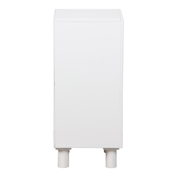 Κομοδίνο Emersi pakoworld MDF σε λευκή απόχρωση 40x32x70εκ – 260-000025