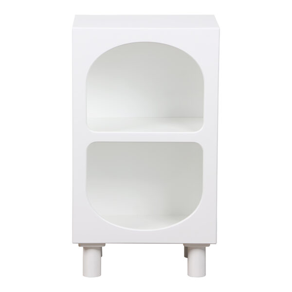 Κομοδίνο Emersi pakoworld MDF σε λευκή απόχρωση 40x32x70εκ – 260-000025