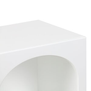 Κομοδίνο Emersi pakoworld MDF σε λευκή απόχρωση 40x32x70εκ – 260-000025