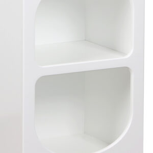 Κομοδίνο Emersi pakoworld MDF σε λευκή απόχρωση 40x32x70εκ – 260-000025